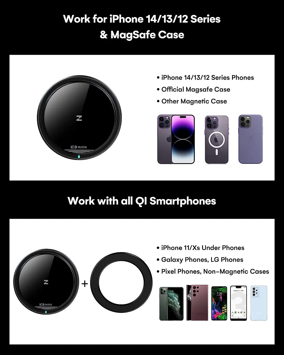 AutoCool 15W Wireless Car Charger IC80S-8