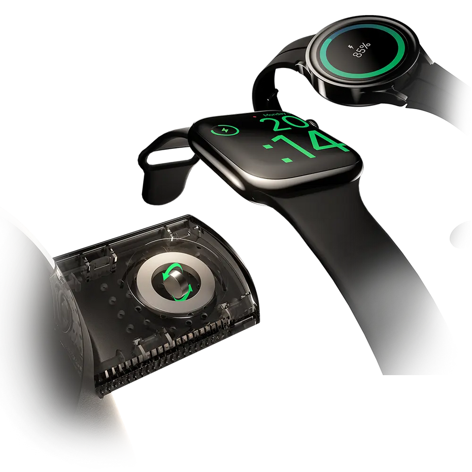 Lumino adopts magnetic flip technology, making it compatible with both Apple Watch and Samsung Watch