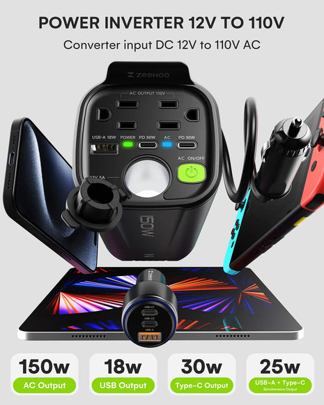 150W Car Power Inverter-2