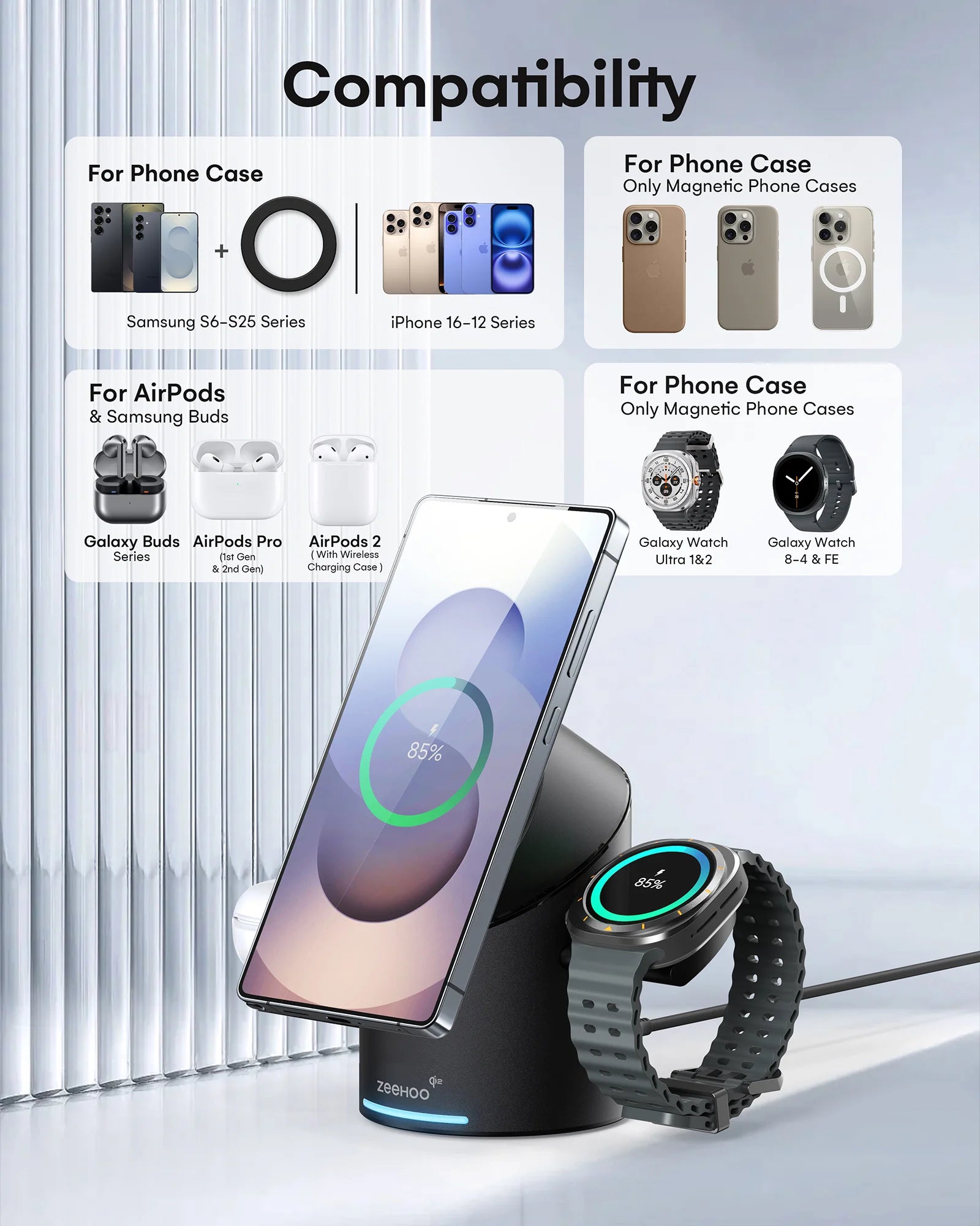 CylinTrick R 3-in-1 Wireless Charging Station