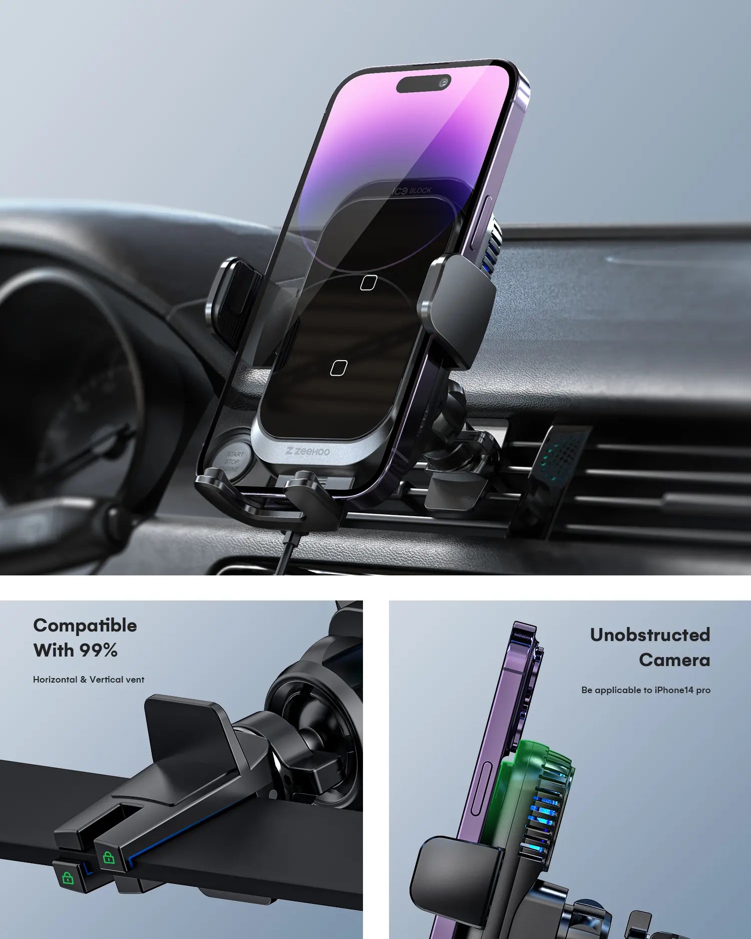 AutoCool 15W Wireless Car Charger CF70-5
