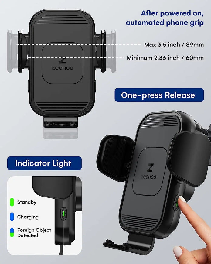 AutoGrip 15W Wireless Car Charger CC54-3
