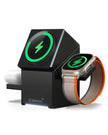 Black CuBeTrick X 3-in-1 Wireless Charging Station