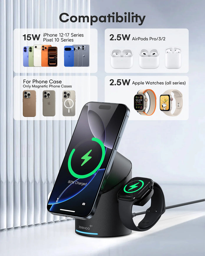 CylinTrick R 3-in-1 Wireless Charging Station