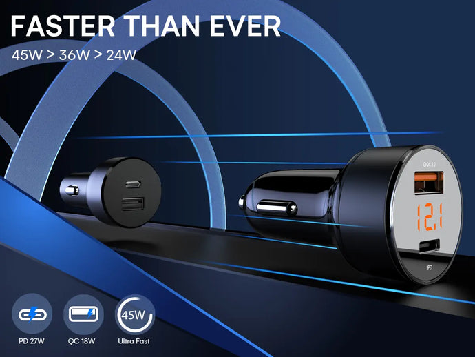 Charge to 50% in Just 30 Minutes-Digital Display