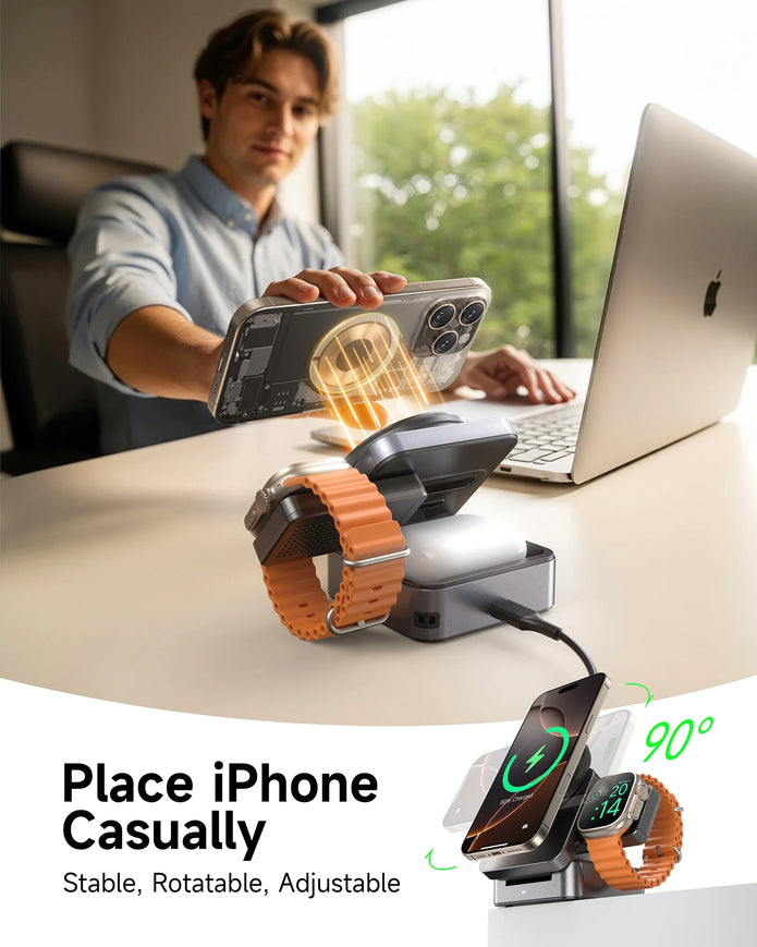 FoldTrack 3-in-1 Wireless Charging Station