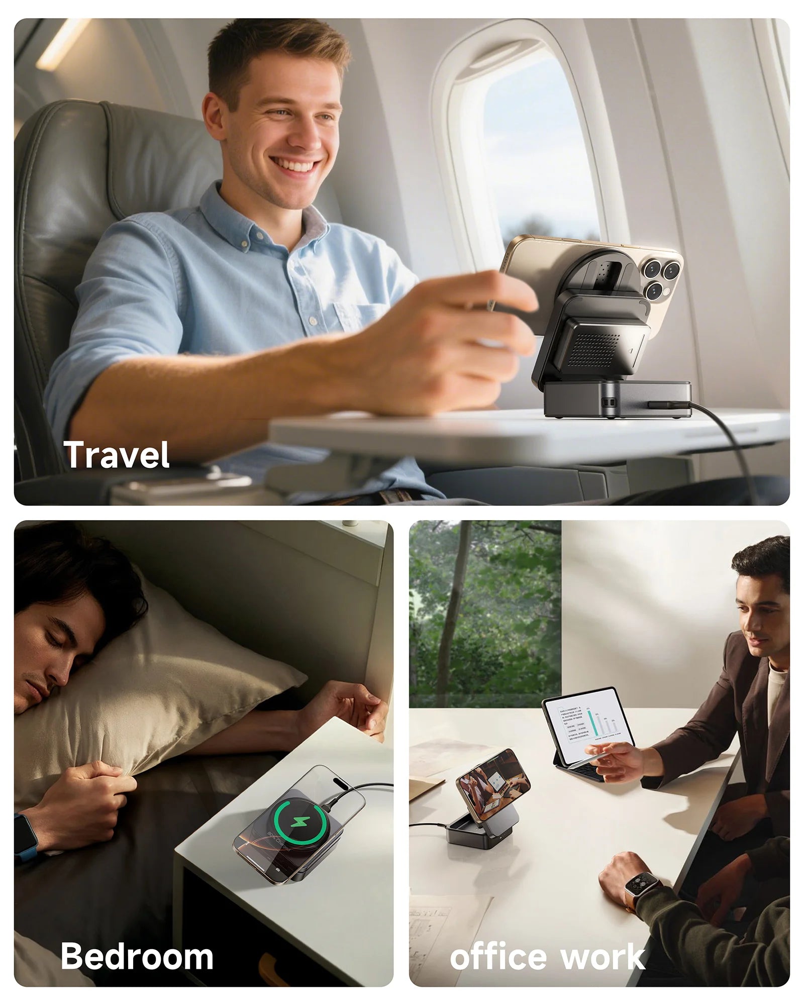 FoldTrack 3-in-1 Wireless Charging Station