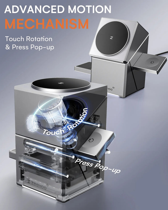 Gray CuBeTrick X 3-in-1 Wireless Charging Station-4