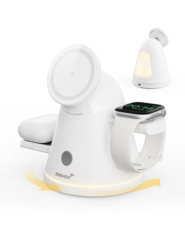 LuminoCore 4-in-1 Wireless Charging Station-White