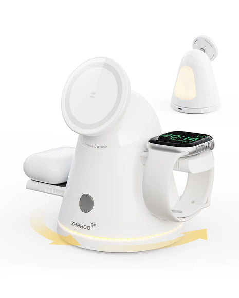 LuminoCore 4-in-1 Wireless Charging Station-White